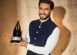 Ranveer Singh has been honoured as Brand Endorser of the year at the prestigious IAA Leadership Awards